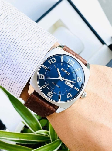 Relógio Seiko Recraft Automatico Azul Snkn37 Usado Perfeito.