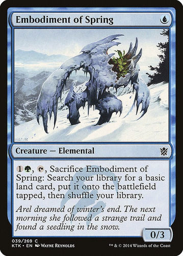 Carta Magic Embodiment Of Spring X 4 Playset Khans Of Tarkir