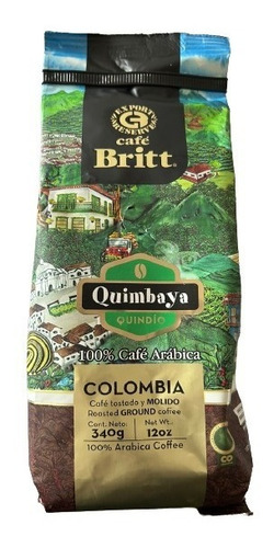 Cafe Britt Colombia Tostado Y Molido Quimbaya Arabica