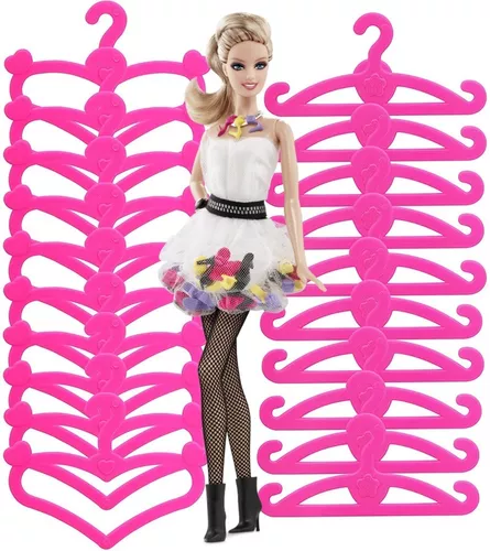 Kit 50 Cabides P/ Roupas Da Boneca Barbie Susi Blythe Roupas