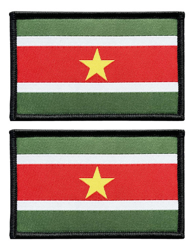 Fwiw Paquete De 2 Parches De Bandera De Surinam, Banderas De