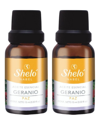 2 Pack Aceite Esencial Geranio Shelo