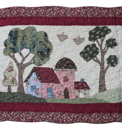 Tapete Patchwork Cozinha Quarto Paisagem Do Campo 100% Algod