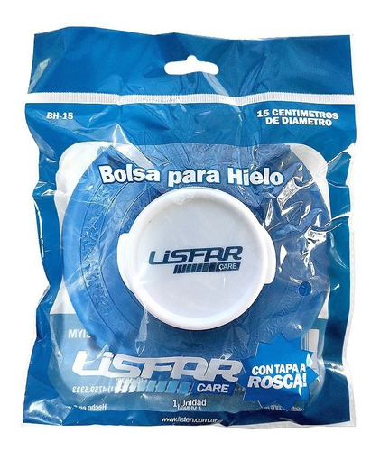 Lisfar Bolsa Para Hielo 15cm De Diámetro Con Tapa Rosca 1u