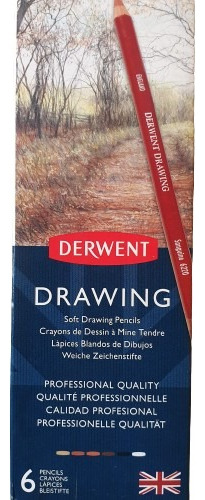 Caja Lapices Derwent  Drawing , Nueva 6 Unid/1 Sacapunta