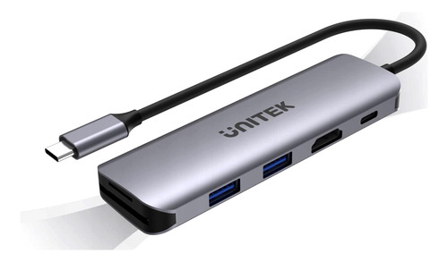 Hub Usb-c P5+ (6 En 1) 2 Puertos Usb 3.1+hdmi+usb-c+tarjetas