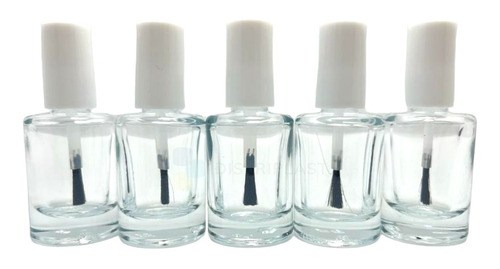 Frasco Vidrio 10ml Esmalte De Uñas Vacío Con Pincel X30u