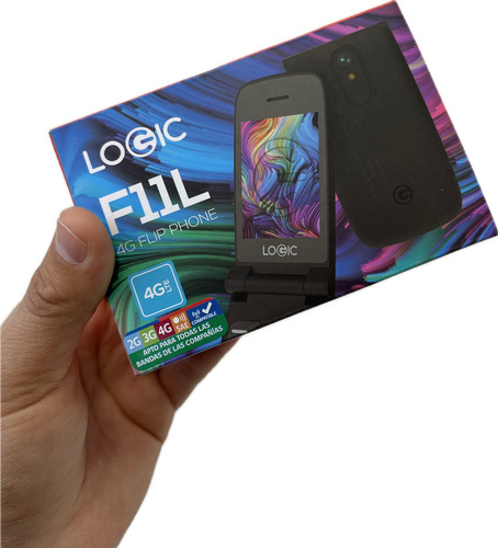 Teléfono Adulto Mayor Logic F11l 4g Tipo Almeja Negro