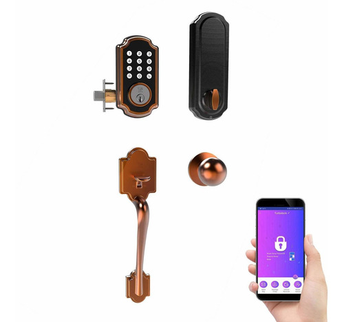 Turbolock Smart Door Lockset Combo Cerrojo Bluetooth Con Tec