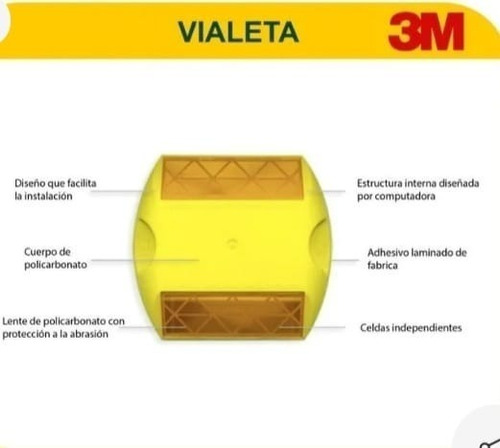 Tachas Viales Reflectivas 3m