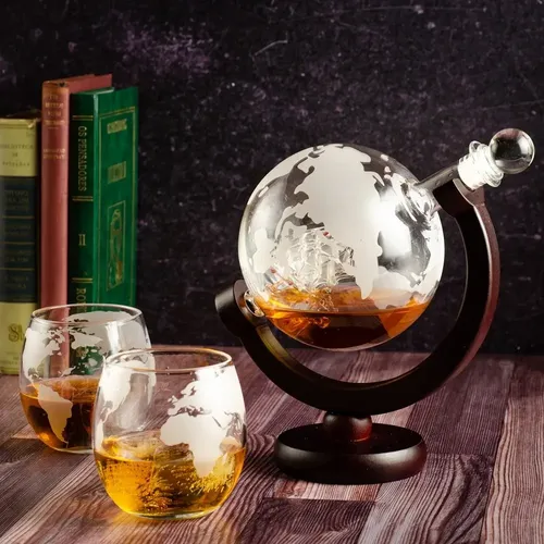 Kemstood Decanter Whisky (850 Ml) A Forma Di Globo - 3
