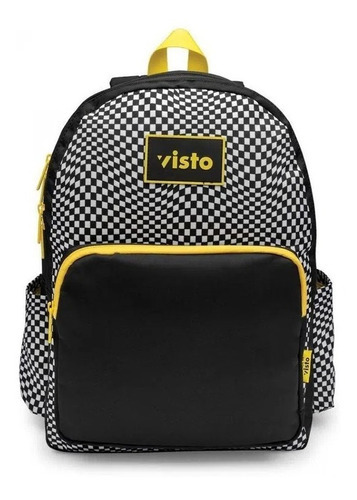 Mochila Custom Quadriculado Imaginarium Cor Preto