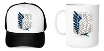 Comprar Gorra Unisex De Malla Y Taza 11oz Anime Attack On Titan Alas
