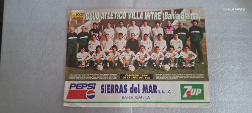 Póster Club Atlético Villa Mitre (bahía Blanca) Campeón 1994 (Usado)