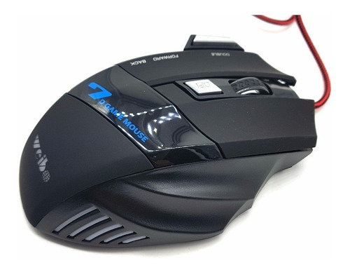 Imagem 8 de 10 de Mouse Gamer Usb Led 3200 Frames 7 Botões Alta Precisão Preto