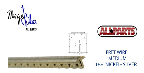 Trastes Medium Frets Para Guitarra Electrica O Bajo.