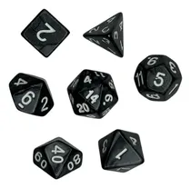 Comprar Set De 7 Dados Juegos De Rol - Gris Oscuro Marmoleado