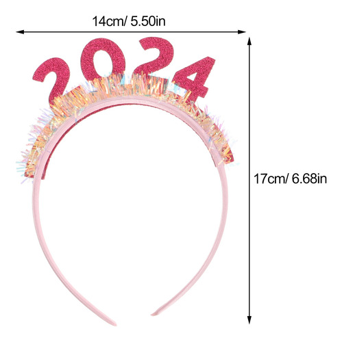 Diademas De Fiesta De Año Nuevo 2024 Con Purpurina H, 4 Unid