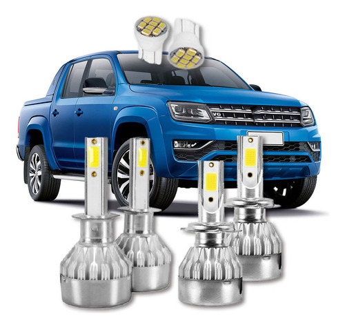 Kit Ultra Led Volkswagen Amarok 2011/2022 20000 Lúmens 6500k