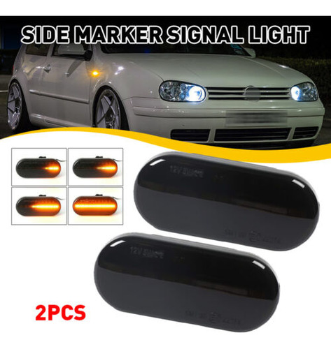2x Sequential Led Side Signal Marker Light For Vw Golf M Bbv