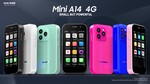 Mini Smartphone 4g Dual Sim Android 9 Senderismo A14 16gb 2gb Mini Phone 2000 Mah Fm Wifi Gps Bluetooth Celular Rosa