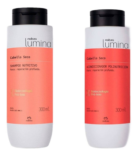 Shampoo Y Acondicionador Cabello Seco Lumina Natura