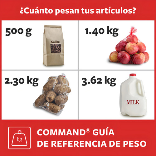 Gancho Plastico Command Uso General Pequeño Blanco Paquetex3