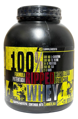 100% Ripped Whey 5lbs Chocolate 43 Supplements.