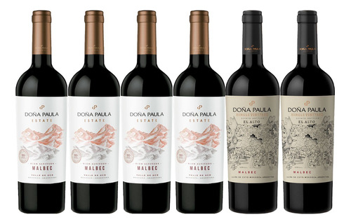 Vino Tinto Doña Paula Estate Single Vineyard Malbec X6