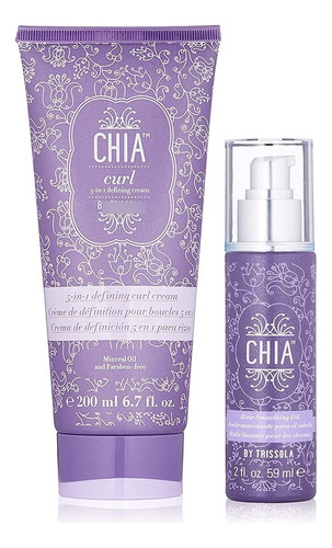 Trissola Juego De Peinado Chia Curl  Crema Definidora Hi.