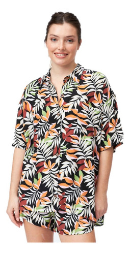 Camisa Billabong Mujer Night Tropic Over - Wetting Day