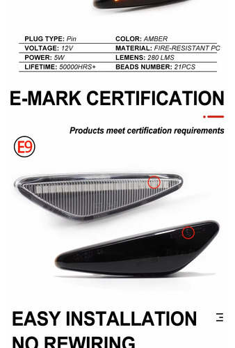 Direccionales Mazda Mx-5 Led (laterales Para Salpicadera)