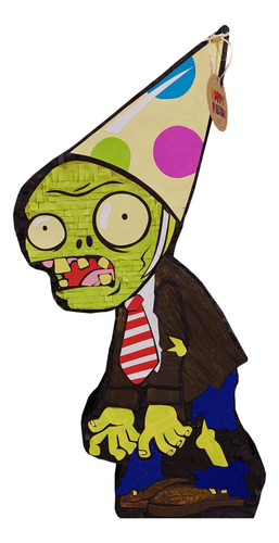 Piñata Premium 70 Cm Personalizada Fiesta Cumpleaños Niños Zombie De Plants Vs. Zombies