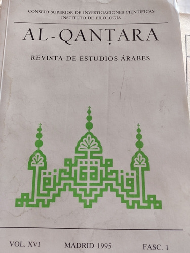 Al - Qantara Revista De Estudios Arabes Vol Xvi F1