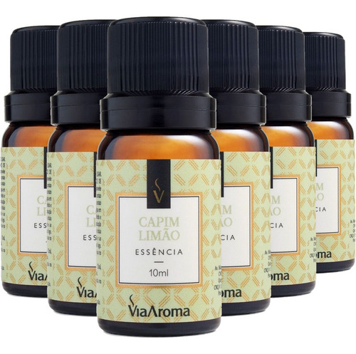 Essência Capim Limão 6 X 10ml  Via Aroma