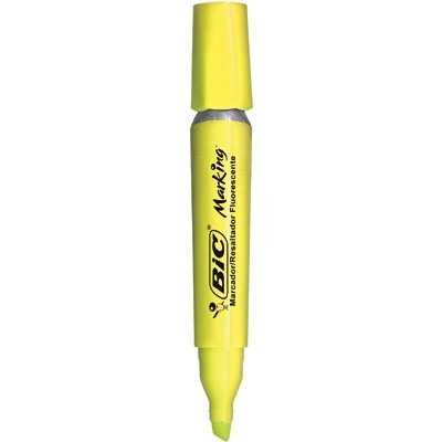 Caneta Marca Texto Amarela Marking Bic