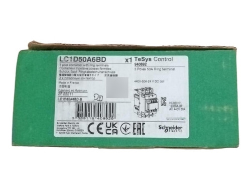Lc1d50a6bd Schneider Electric Conector Tripolaire