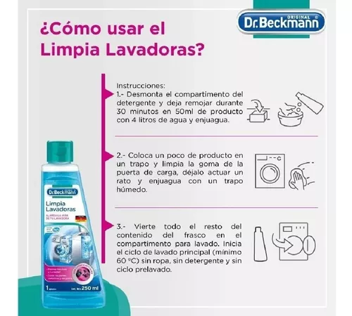 Dr Beckmann Limpia Lavadoras 250 ml – aseomira