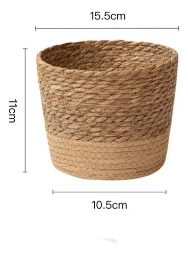 Nuevo Maceta De Paja For Tejer Flores Hecha A Mano, Nueva