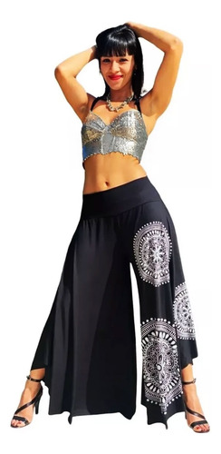 Pantalón Hindú Maxi Palazzo De India Mandala Moda