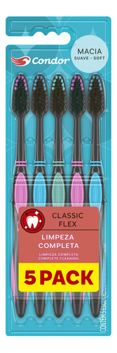 Cepillo de dientes Condor Classic Flex suave x 5 unidades