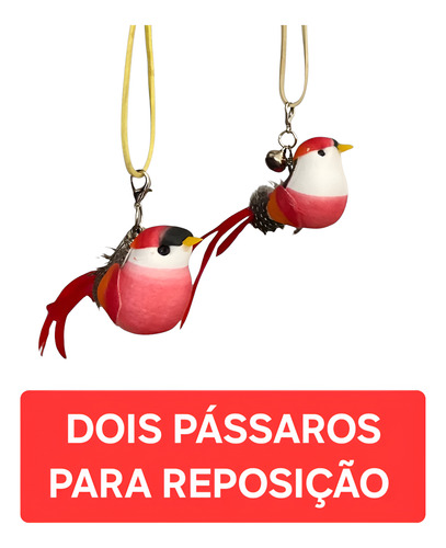 2 Peças Refil Pássaro Brinquedo Varinha Ventosa Gato Vermelho