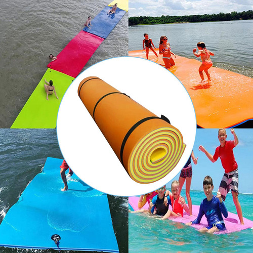 Estera Flotante De Agua Balsa Flotante Para Naranja Amarillo