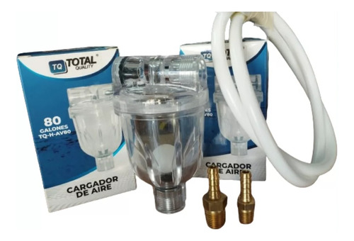 Kit Vacum Cargador De Aire Tanque Hasta 80 Gal Transparente