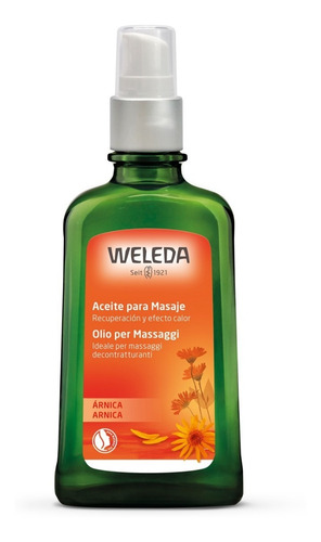 Imagen 1 de 10 de Aceite Masaje Árnica Weleda Vegano Celiaco Deporte Embarazo