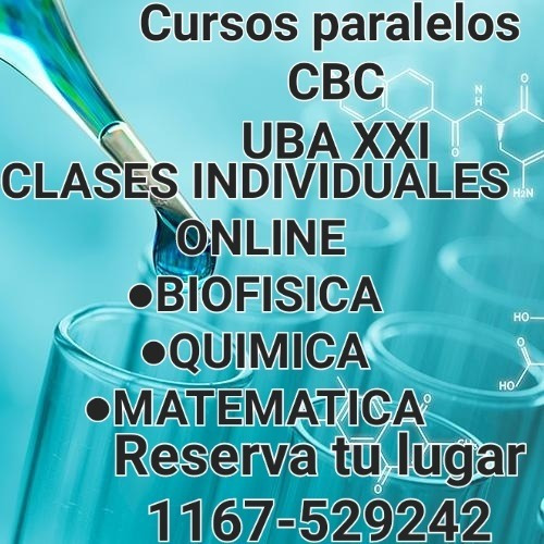 Imagen 5 de 9 de Profesora Cbc Uba Xxi Biofisica Quimica Matematica Online
