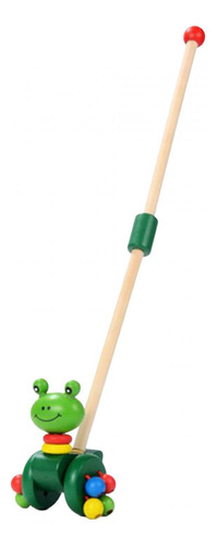 Juguete De Empuje De Madera Para Caminar, Juguete De Rana