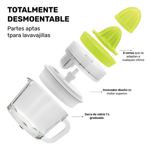 Exprimidor De Jugos Taurus Citrix Ver.ii Jarra De Vidrio 1l