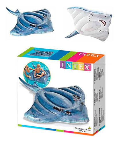 Inflable De Mantarraya Flotador Intex Infantil 188 X 145 Cm