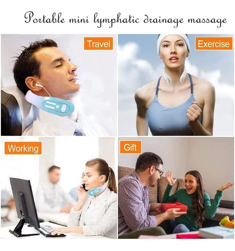 Masajeador Linfático Portátil Para Cuello Máquina De Drenaje